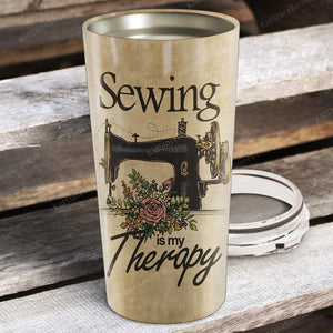 Sewing is my therapy, Sewing Tumbler, Gift for Mom