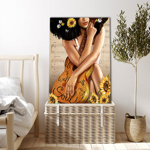 Guitar is well with my soul, Gift for Music lover Canvas, Wall-art Canvas