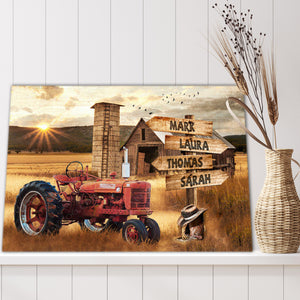 Farm house family, Gift for Farmer Canvas, Personalized Canvas