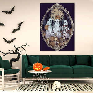 Ghosts In The Mirror Canvas, Halloween Canvas