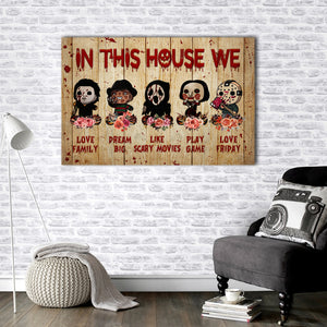 In this house we love family, Gift for Family Canvas, Wall-art Canvas