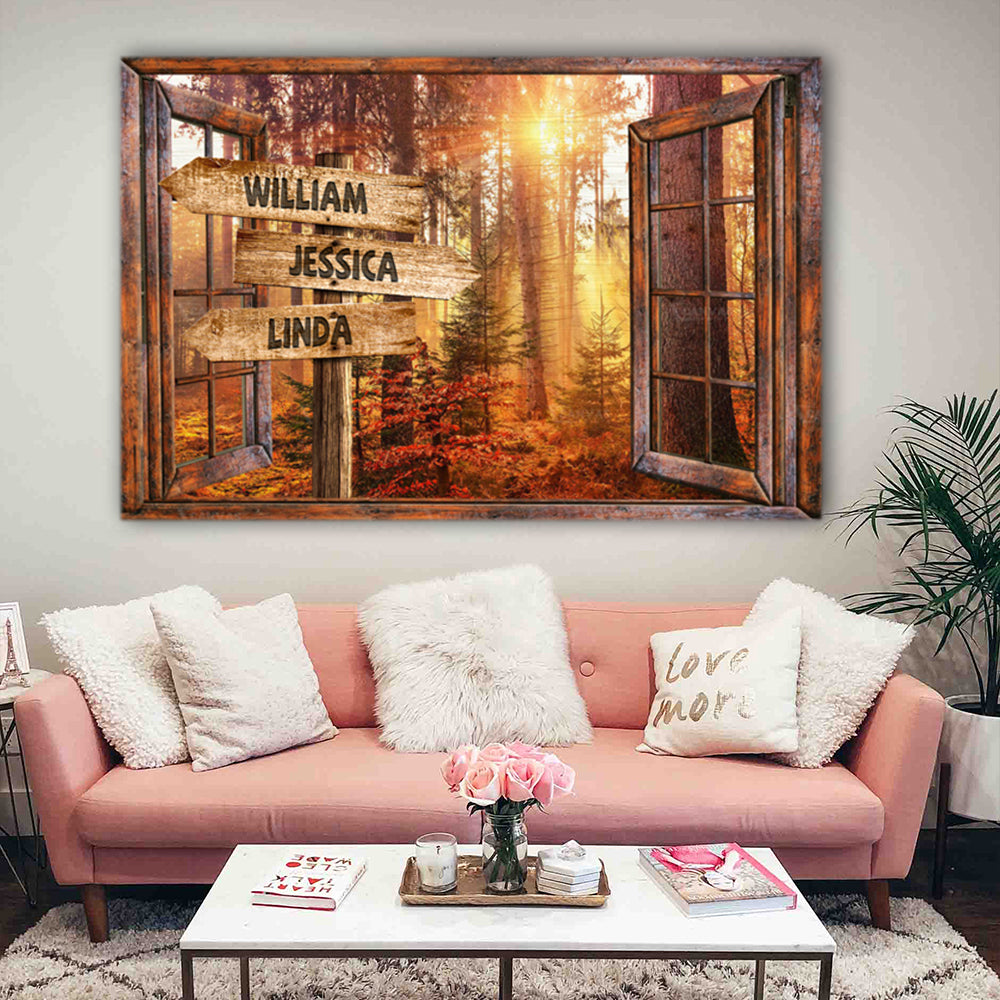 Street Signs Outside The Windows, Personalized Canvas, Wall-art Canvas