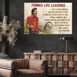 Tennis life lessons, Boys loves Tennis Canvas, Wall-art Canvas