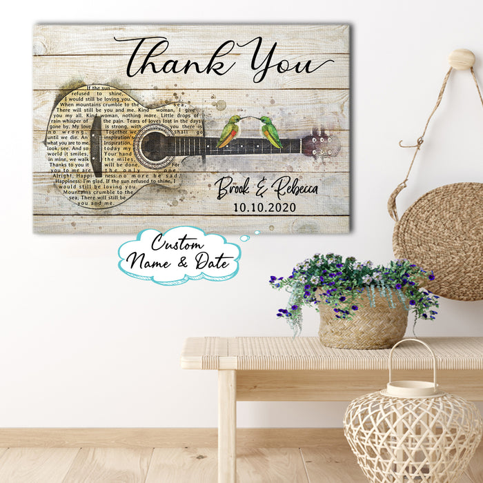 Guitar - I would still be loving you, Couple Canvas, Personalized Canvas