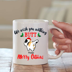 We wish you nothing butt Merry Catmas, Funny Christmas Mug