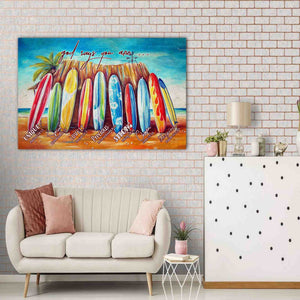 God says you are, Surf board Canvas, Gift Idea Canvas