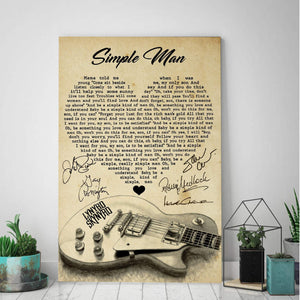 Simple Man Canvas - Mama Told Me When I Was Young Canvas