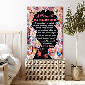 African Mom To My Daughter Canvas, Gift for Daughter Canvas