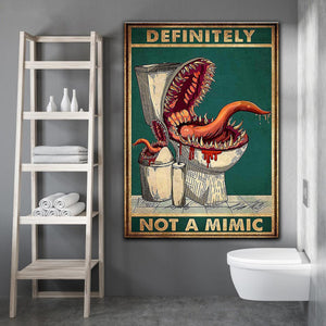 Toilet Monster - Definitely Not A Mimic, Wall-art Canvas