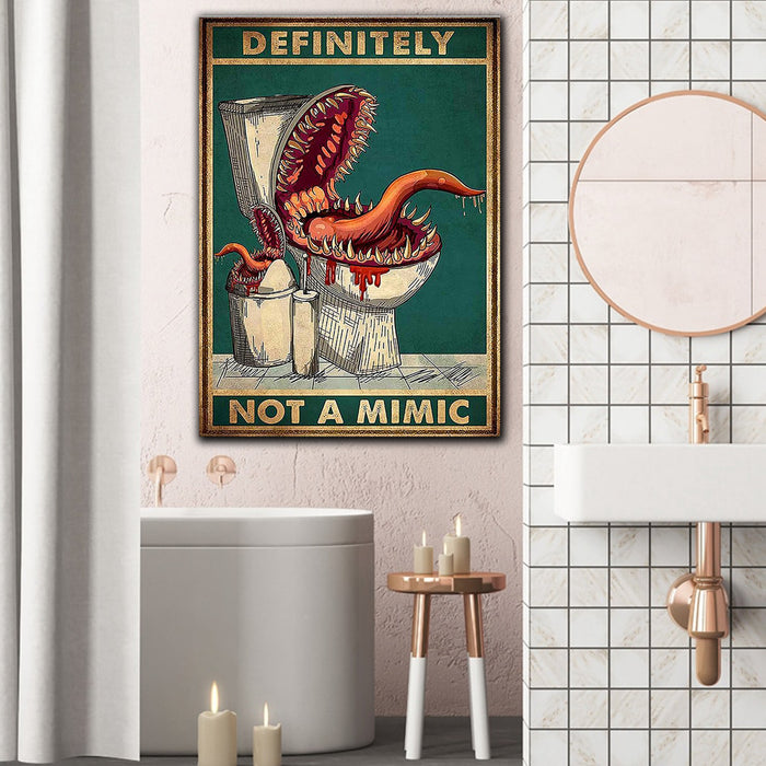 Toilet Monster - Definitely Not A Mimic, Wall-art Canvas