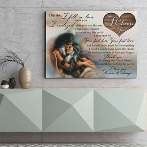 The day I fell in love with You, I choose You, Gift for Couple Canvas, Wall-art Canvas