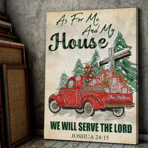 As For Me And My House We Will Serve The Lord, Christmas God Canvas